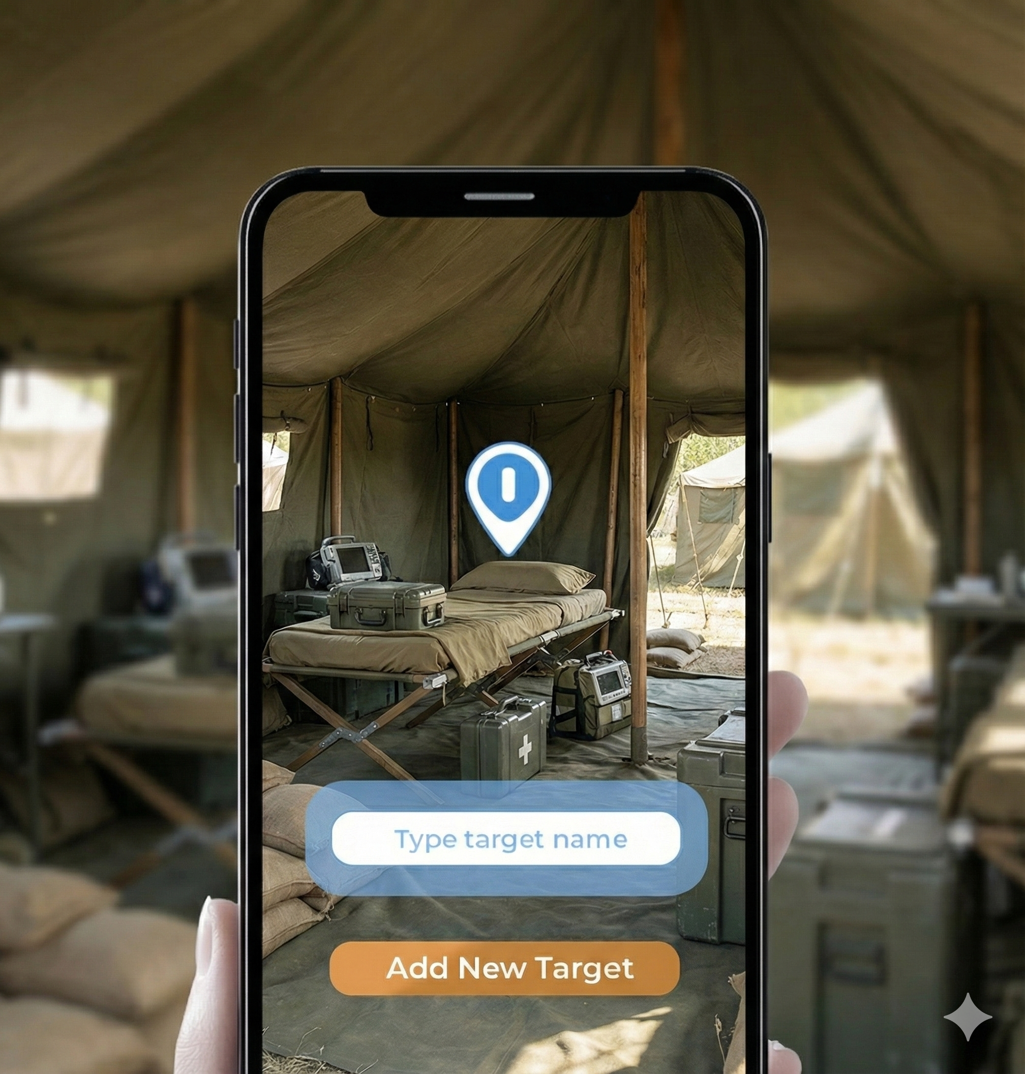 AR navigation app in defence use
